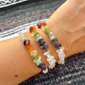 RAINBOW CHAKRA BEADED GEMSTONE WRAP BRACELET